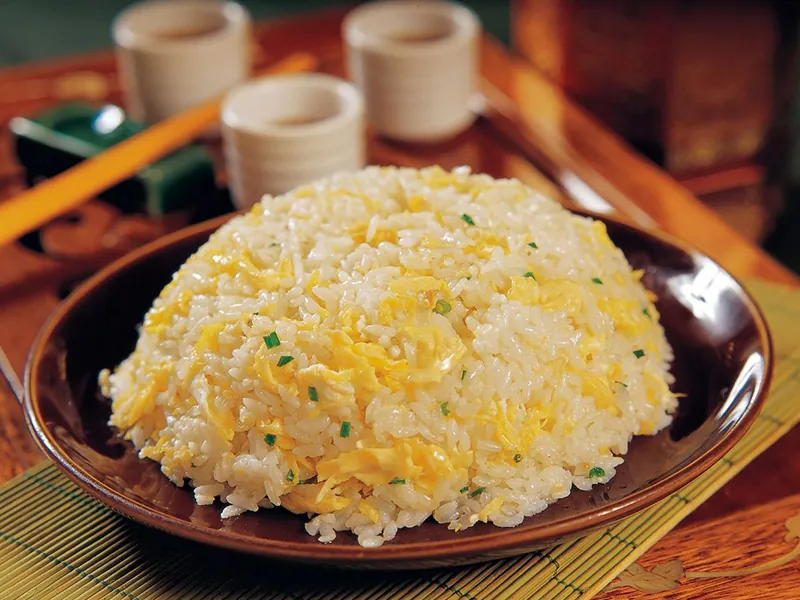 Fluffy fragrant egg fried rice with soft scrambled eggs at New King Wok, a Chinese Restaurant in Bensalem